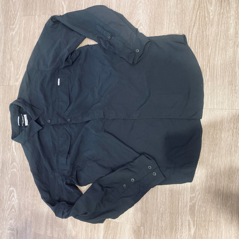 Columbia Omni-Shade Shirt Mens Large Black Long Sleeve Fishing Hiking L
